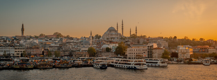 Coucher de soleil sur Istanbul